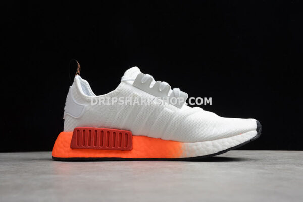 Adidas NMD R1 Shoes Cloud White Core Black Solar Red