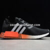 Adidas NMD Ri Shoes Core Black Cloud White Orange - Negro
