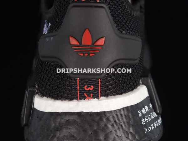 Adidas NMD R1 Boost Shoes Core Black Core Black Scarlet