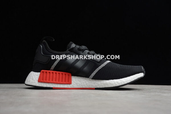 Adidas NMD R1 PK Shoes Core Black Cloud White Red