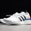 Adidas NMD R1 Shoes Off White Core Black Lush Blue