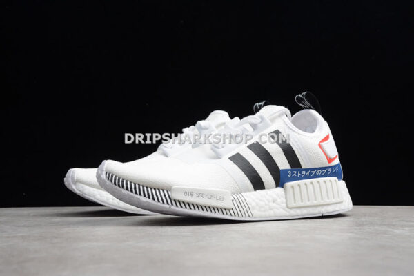 Adidas NMD R1 Shoes Off White Core Black Lush Blue
