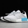 Adidas NMD R1 Shoes Light Grey White Blue