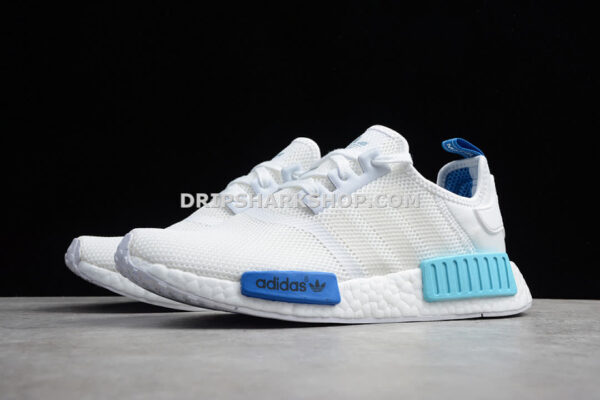 Adidas NMD R1 Shoes Footwear White Footwear White Blue Glow
