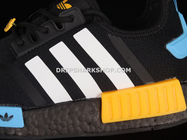 Adidas NMD R1 Shoes Core Black Cloud White Collegiate Gold