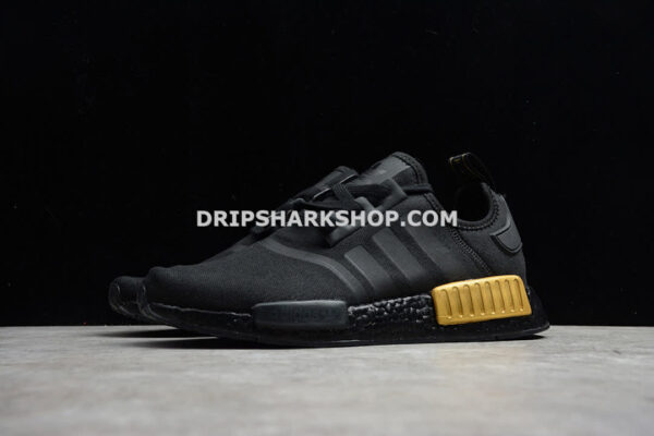 Adidas NMD R1 Shoes Core Black Core Black Gold Metallic