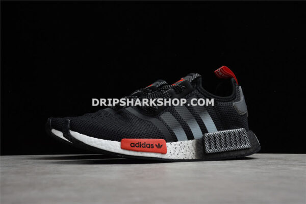 Adidas NMD R1 Shoes Core Black Red Footwear White