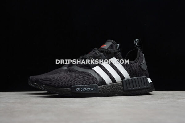 Adidas NMD R1 Shoes Core Black Scarlet Cloud White