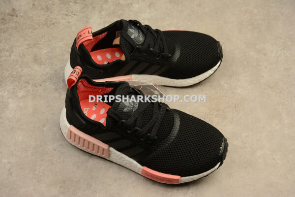 Adidas NMD R1 Boost Synthetics Wmns Core Black Peach Pink