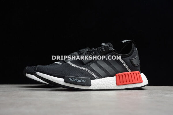Adidas NMD R1 PK Shoes Core Black Cloud White Red