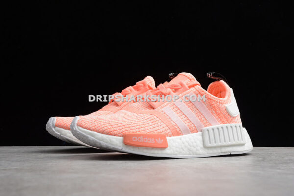 Adidas NMD R1 Shoes Sun Glow Core Black Flat White