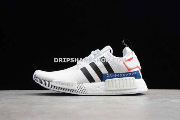 Adidas NMD R1 Shoes Off White Core Black Lush Blue