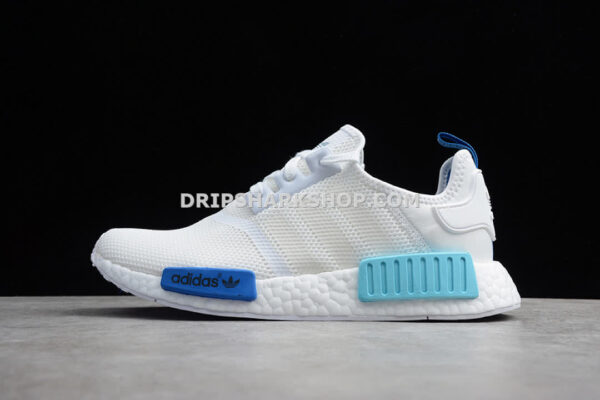 Adidas NMD R1 Shoes Footwear White Footwear White Blue Glow