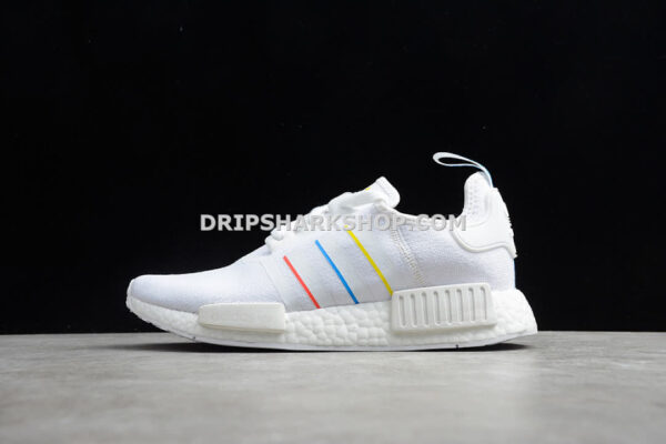 Adidas NMD R1 Shoes White Yellow Blue Red