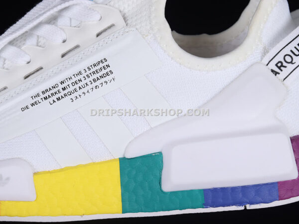 Adidas NMD R1 V2 Shoes Cloud White Cloud White Multi Color