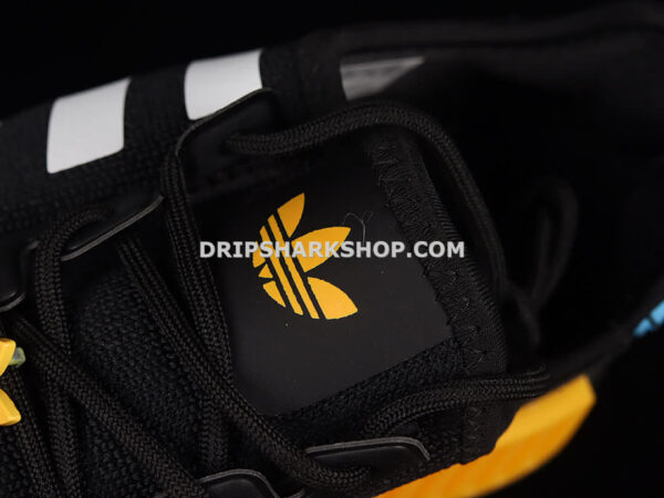 Adidas NMD R1 Shoes Core Black Cloud White Collegiate Gold