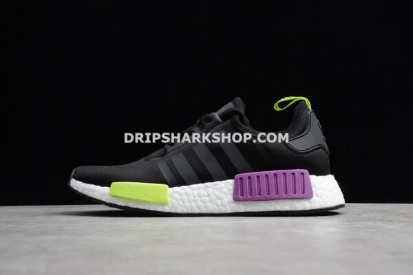 Adidas NMD R1 Black Purple Green