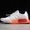 Adidas NMD R1 Shoes Cloud White Core Black Solar Red