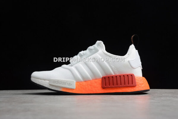 Adidas NMD R1 Shoes Cloud White Core Black Solar Red