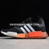 Adidas NMD Ri Shoes Core Black Cloud White Orange - Negro