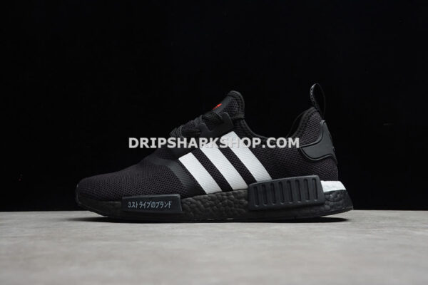 Adidas NMD R1 Shoes Core Black Scarlet Cloud White