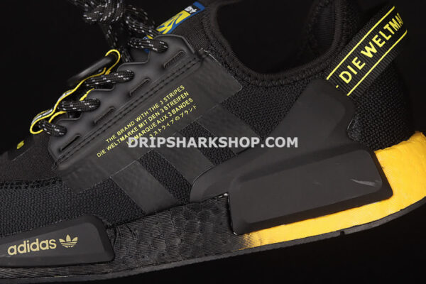 Adidas NMD R1 V2 Shoes Core Black Yellow Gradient Core Black