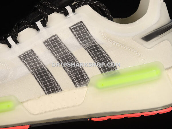 Adidas NMD V3 Boost Shoes Crystal White Core Black Signal Green