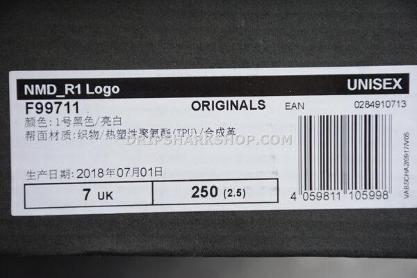 Adidas The NMD R1 Core Black Core Black Ftwr White - Negro
