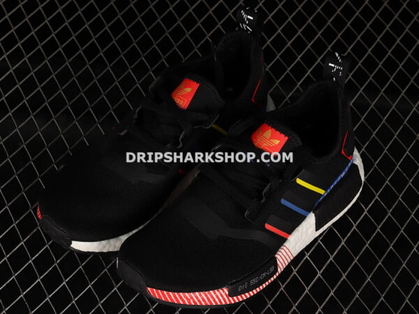 Adidas NMD R1 Shoes Core Black Multi Color