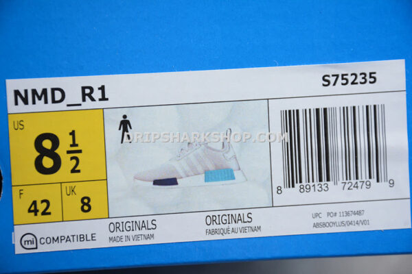 Adidas NMD R1 Shoes Footwear White Footwear White Blue Glow