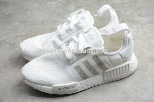 08-22 Adidas NMD R1 Shose Cloud White Cloud White Light Grey