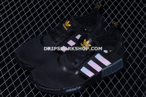 Adidas NMD R1 Shoes Core Black Solar Orange Cloud White