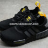 Adidas NMD R1 Shoes Core Black Core Black Yellow