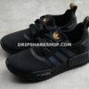 Adidas NMD R1 Shoes Core Black Solar Orange Cloud White