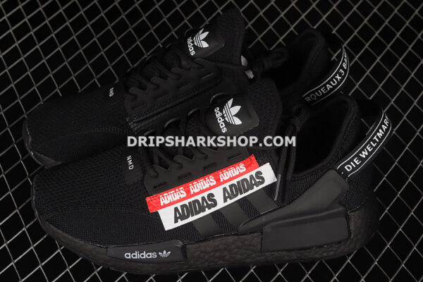 Adidas NMD R1 V2 Core Black Core Black Red