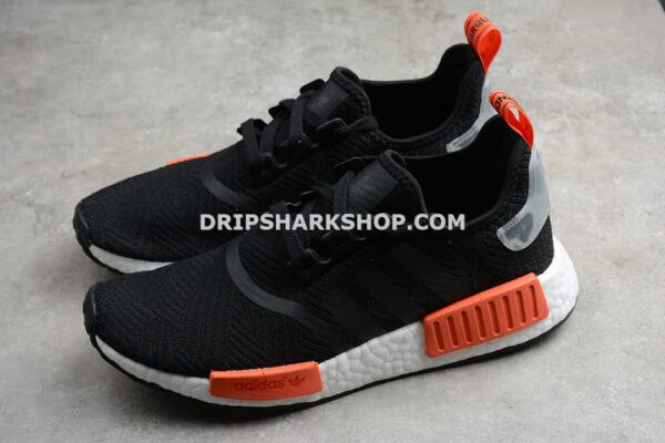 Adidas NMD R1 Core Black Cloud White Orange