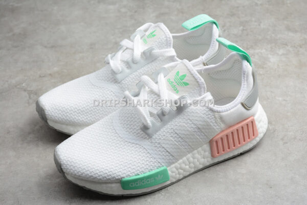 Adidas NMD R1 Shoes Cloud White Grey Two Clear Mint