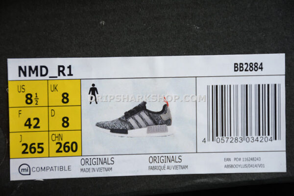 Adidas NMD R1 Glitch Shoes Core Black Grey Red