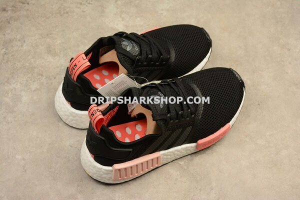 Adidas NMD R1 Boost Synthetics Wmns Core Black Peach Pink