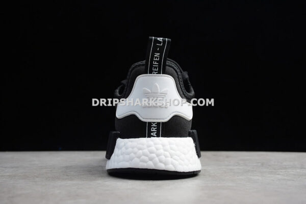 Adidas NMD R1 Shoes Black White Blue