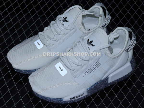 Adidas NMD R1 V2 White Speckled Core Black Supplier Colour Cloud White