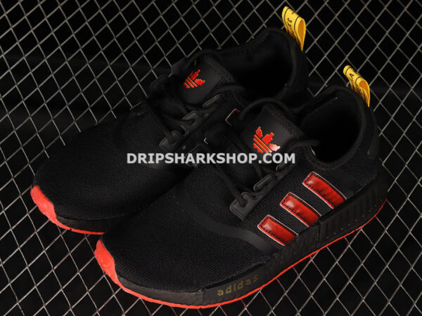 Adidas NMD R1 Boost Shoes Core Black Red Yellow