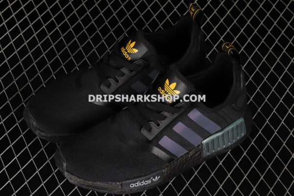 Adidas NMD R1 Shoes Core Black Solar Orange Cloud White