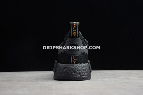 Adidas NMD R1 Shoes Core Black Solar Orange Cloud White