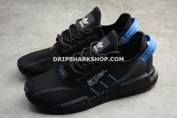 Adidas NMD R1 V2 Shoes Core Black Core Black Blue