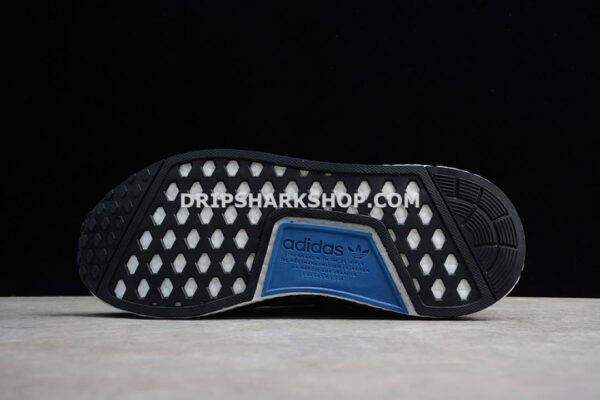 Adidas NMD R1 Shoes Black White Blue