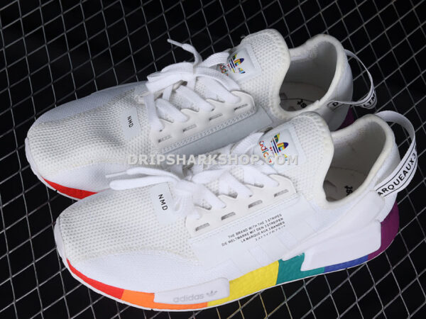 Adidas NMD R1 V2 Shoes Cloud White Cloud White Multi Color
