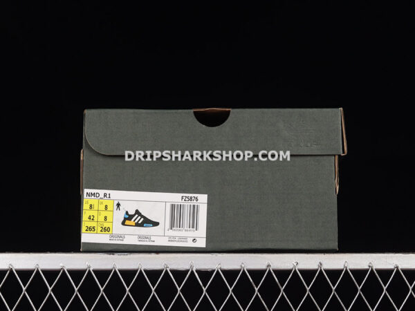 Adidas NMD R1 Shoes Core Black Cloud White Collegiate Gold