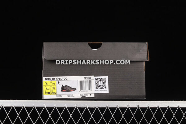 Adidas NMD R1 Spectoo Shoes Core Black Grey Five Solar Red