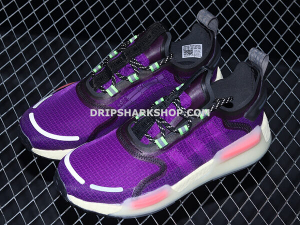 Adidas NMD V3 Boost Shoes Active Purple Core Black Signal Green